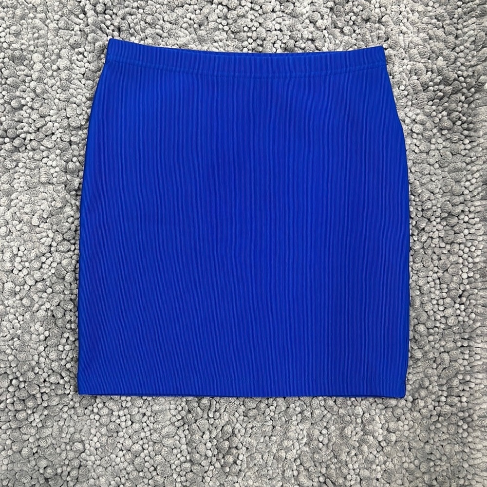 Forever 21 Royal Blue Bodycon Textured Pencil Skirt